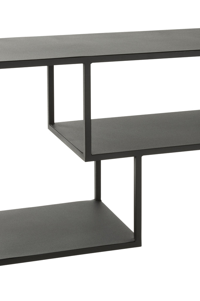 Rack Low Irregular Levels Metal Black