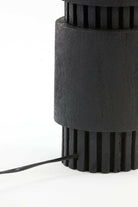 Lamp Base 15X45 Cm Sakura Wood Matt Black