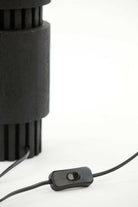 Lamp Base 15X45 Cm Sakura Wood Matt Black
