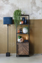 Shade Cylinder 40-40-30 Cm Velours Petrol Blue