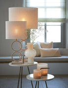 Lampenkap Oval Straight Slim 38-17 5-28 Cm Breska Pearl White