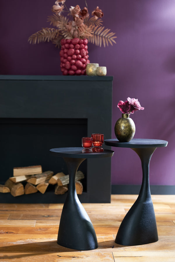 Side Table 40X33X55 Cm Macau Matt Black