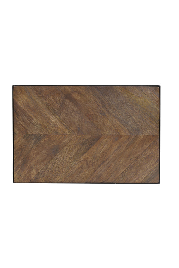 Side Table 45X30X62 Cm Chisa Wood Brown-Black