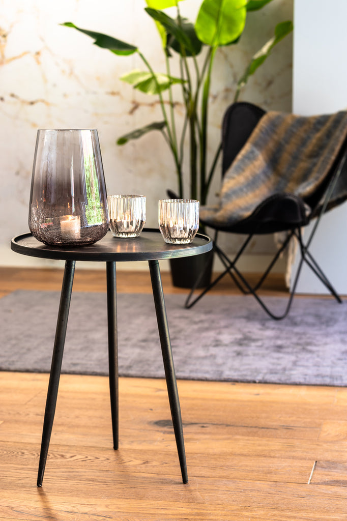 Bijzettafel Ø39 5X50 5 Cm Envira Zinc