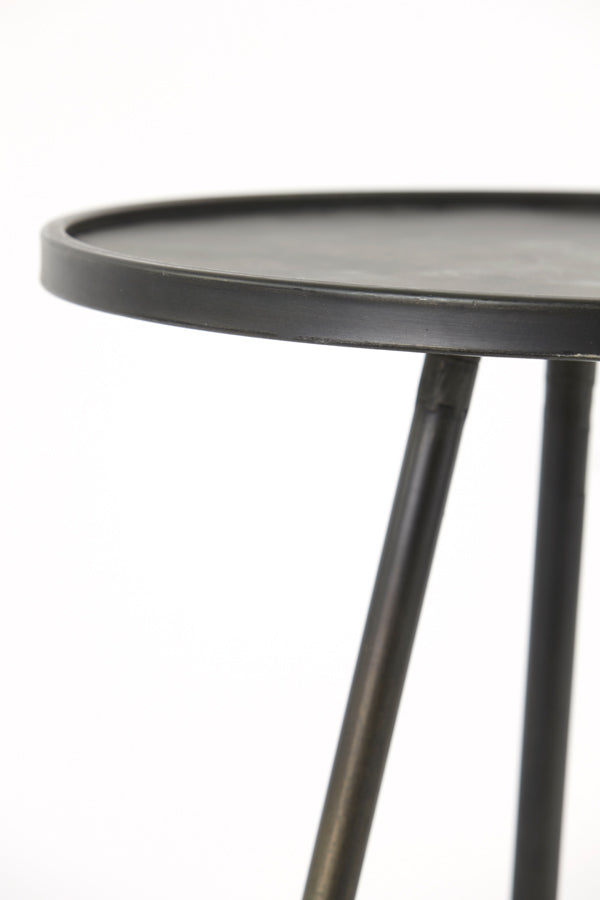 Bijzettafel Ø39 5X50 5 Cm Envira Zinc