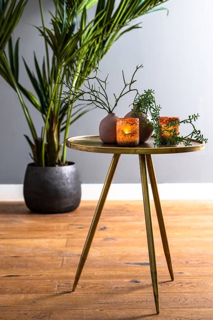 Side Table Ø51X60 Cm Envira Antique Gold
