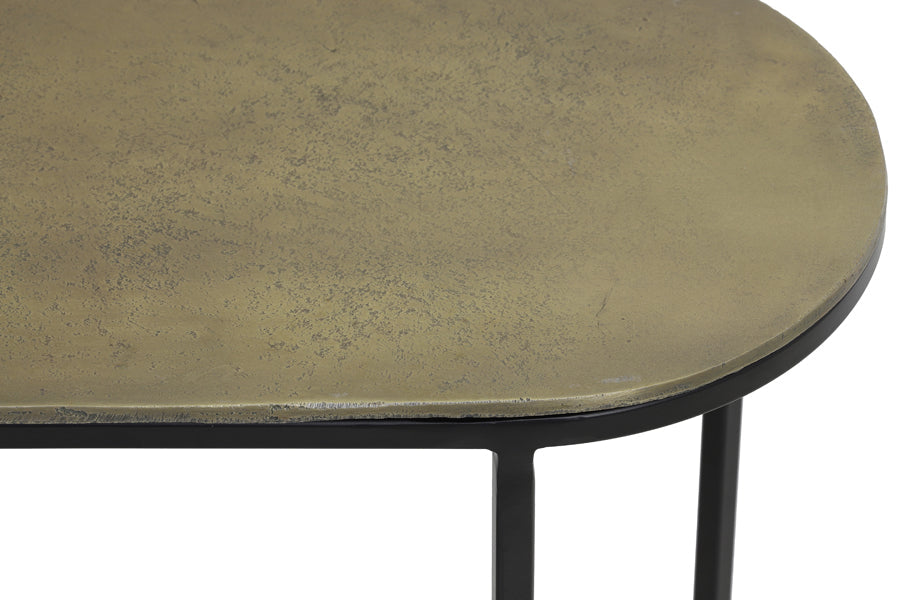 Side Table S/2 Max 53X26X53 Cm Bocov Antique Bronze-Black