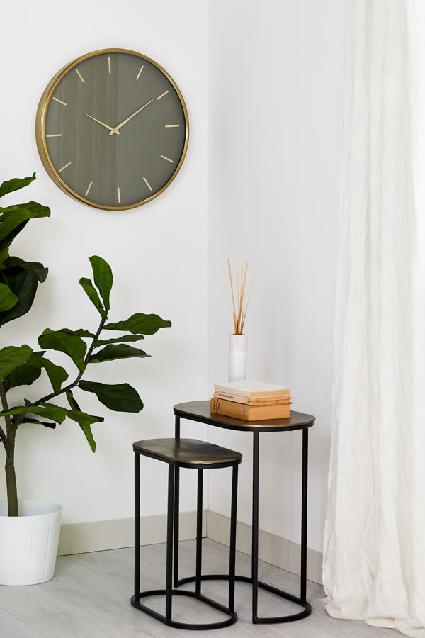 Side Table S/2 Max 53X26X53 Cm Bocov Antique Bronze-Black