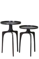 Side Table S/2 Ø38X54 + Ø41X63 Cm Pano Dark Bronze