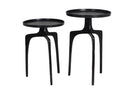 Side Table S/2 Ø38X54 + Ø41X63 Cm Pano Dark Bronze