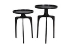 Side Table S/2 Ø38X54 + Ø41X63 Cm Pano Dark Bronze
