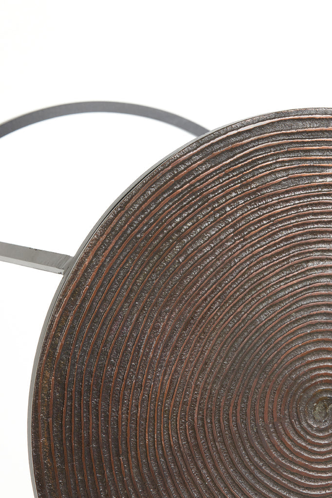 Side Table S/2 Ø41X46 + Ø49X52 Cm Talca Ant Copper + Brnz Circ