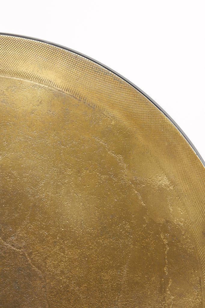 Side Table S/2 Ø41X46 + Ø49X52 Cm Talca Ant Copper + Brnz Edge