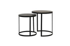 Side Table S/2 Ø41X46 + Ø49X52 Cm Trelo Antique Bronze-Black