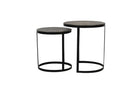 Side Table S/2 Ø41X46 + Ø49X52 Cm Trelo Antique Bronze-Black