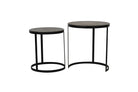 Side Table S/2 Ø41X46 + Ø49X52 Cm Trelo Antique Bronze-Black