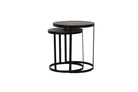 Side Table S/2 Ø41X46 + Ø49X52 Cm Trelo Antique Bronze-Black