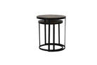 Side Table S/2 Ø41X46 + Ø49X52 Cm Trelo Antique Bronze-Black