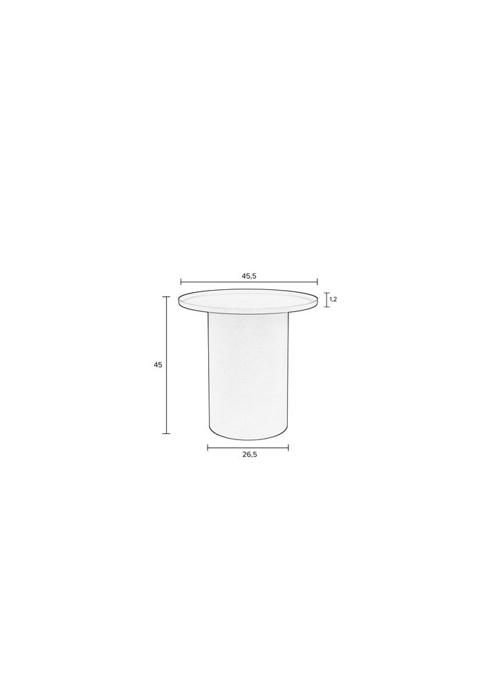 Side Table Sverre Round Ivory