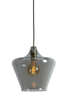 Hanging Lamp 30X30 Cm Solly Antique Bronze + Smoked Glass