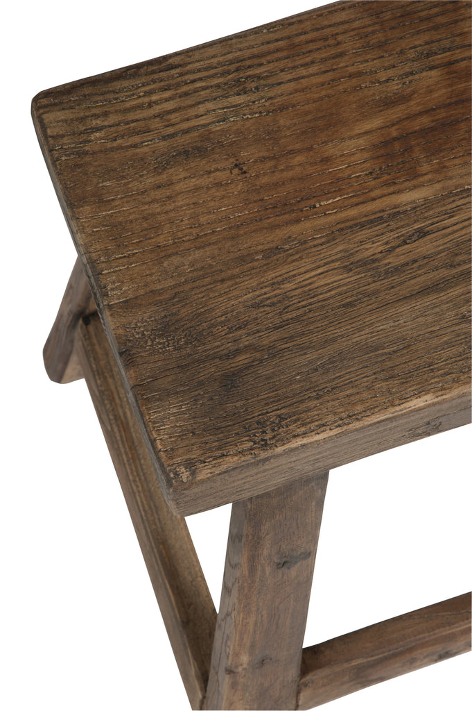 Stool Square Wood Brown