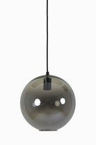 Hanging Lamp 30X28 Cm Subar Matt Black + Smoked Glass