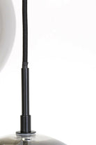 Hanging Lamp 4L 114X20X120 Cm Subar Matt Black + Smoked Glass