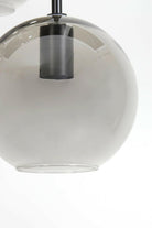 Hanging Lamp 4L 114X20X120 Cm Subar Matt Black + Smoked Glass