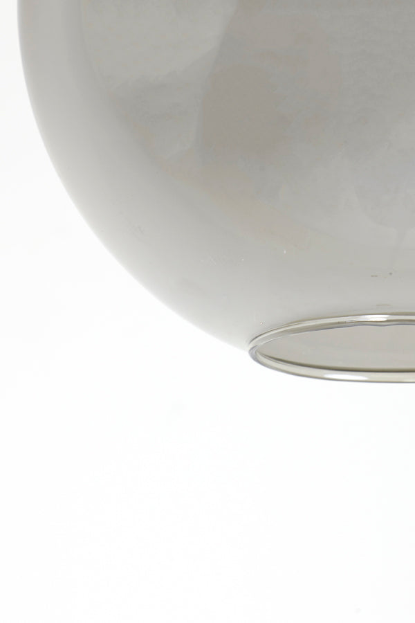 Hanging Lamp 30X28 Cm Subar Matt Black + Smoked Glass