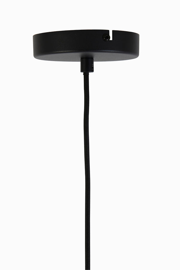 Hanging Lamp 30X28 Cm Subar Matt Black + Smoked Glass