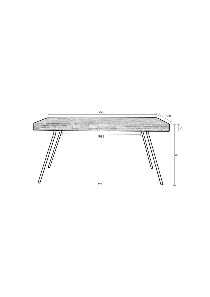Table Suri 220X100 Black