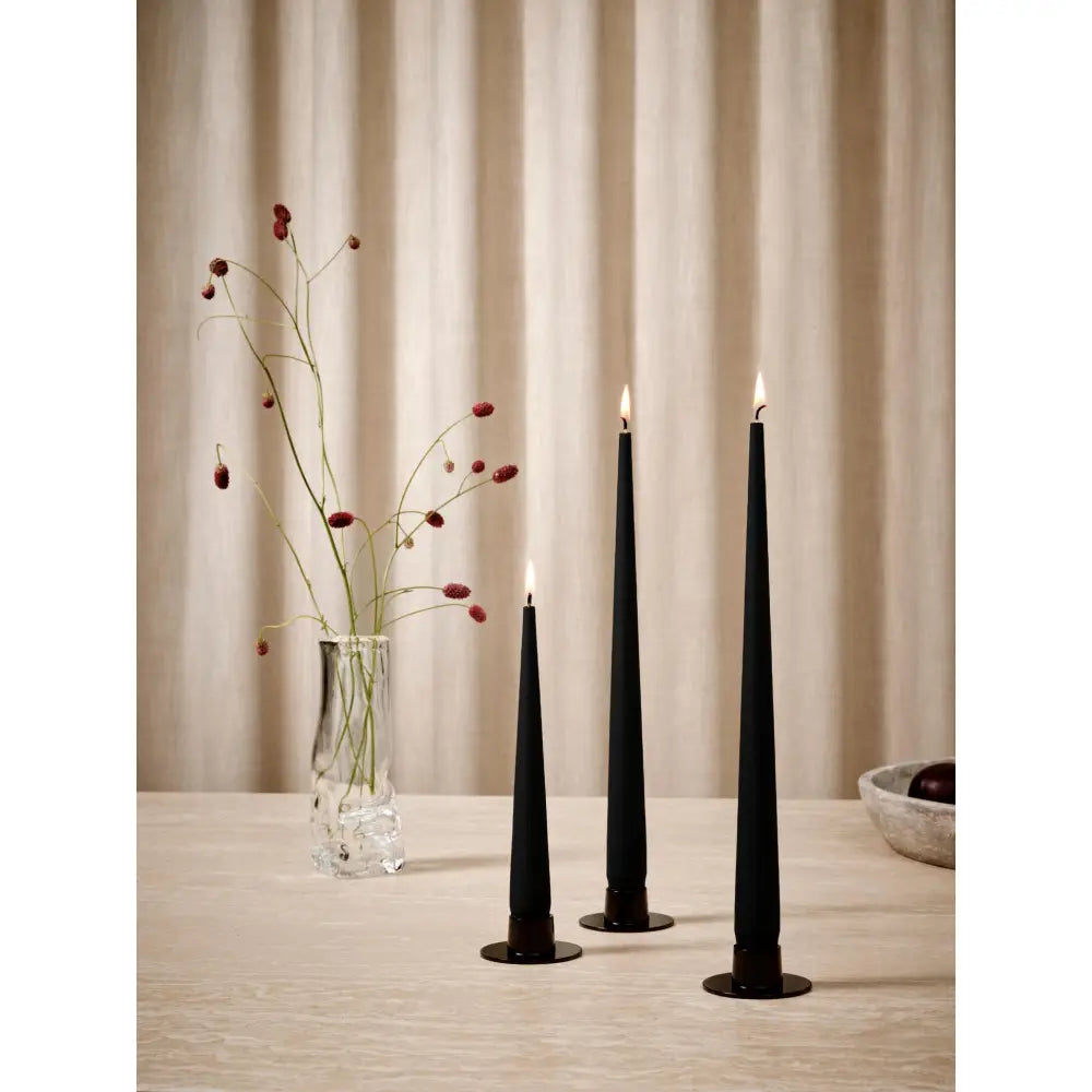 Taper Kaars 32Cm Velvet Matt Black 4-Pack