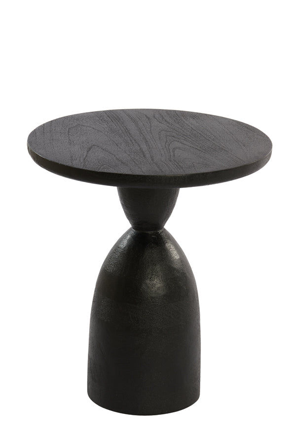 Side Table 40X50 Cm Torir Mango Wood Matt Black