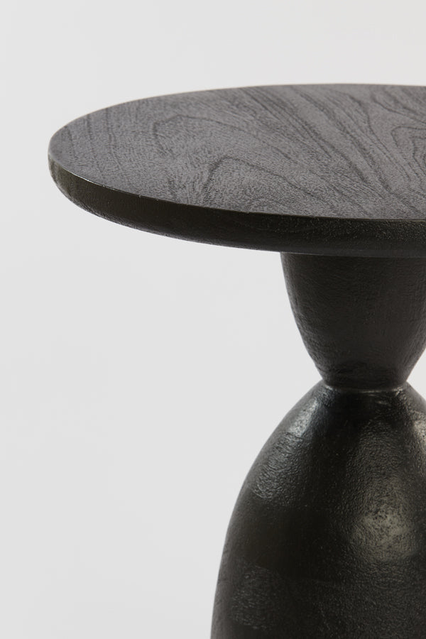 Side Table 40X50 Cm Torir Mango Wood Matt Black