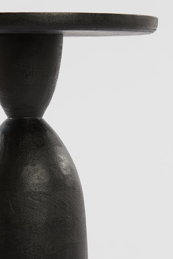 Side Table 40X50 Cm Torir Mango Wood Matt Black