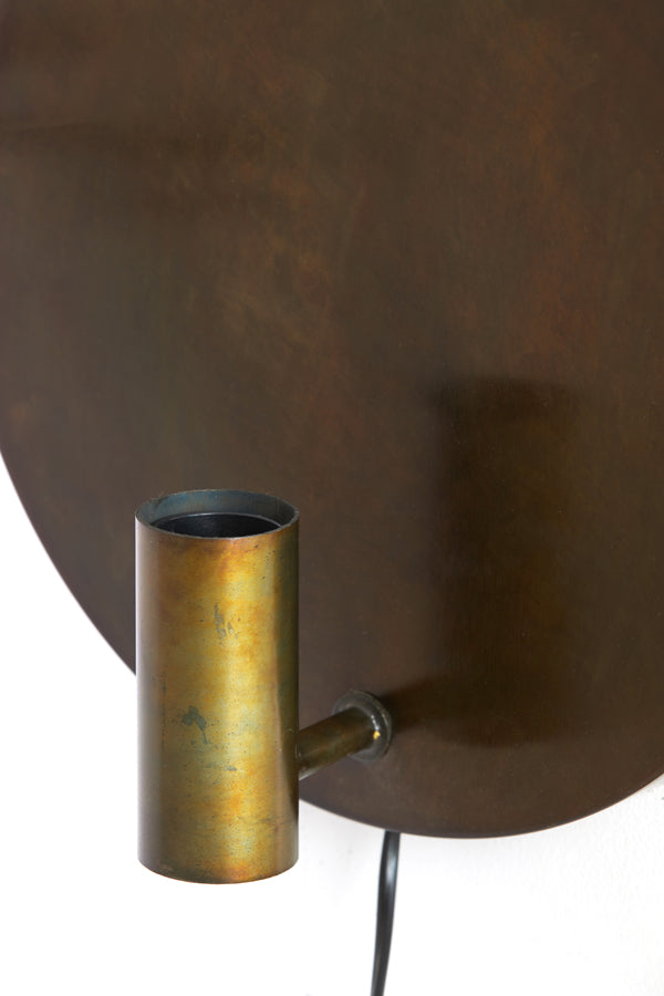 Wandlamp Ø30 Cm Disc Gold-Grey