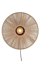 Wandlamp Ø43X43 Cm Lyra Natural + Matt Black
