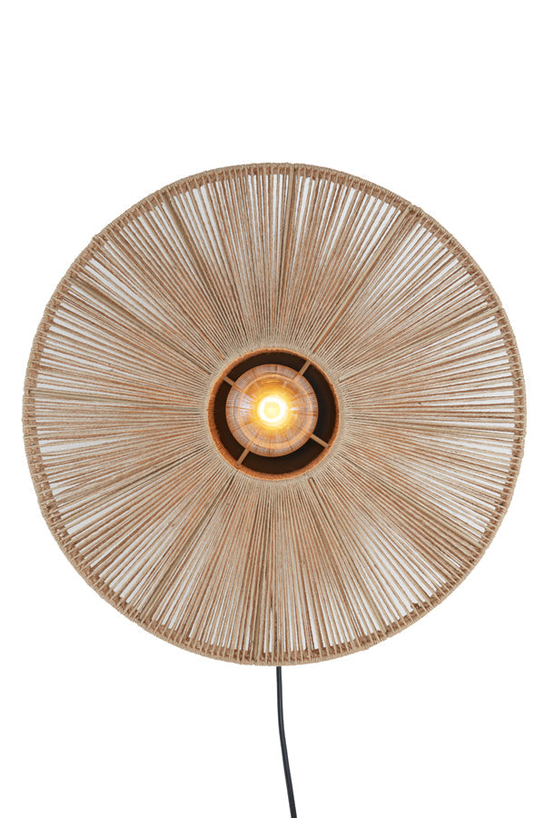 Wandlamp Ø43X43 Cm Lyra Natural + Matt Black