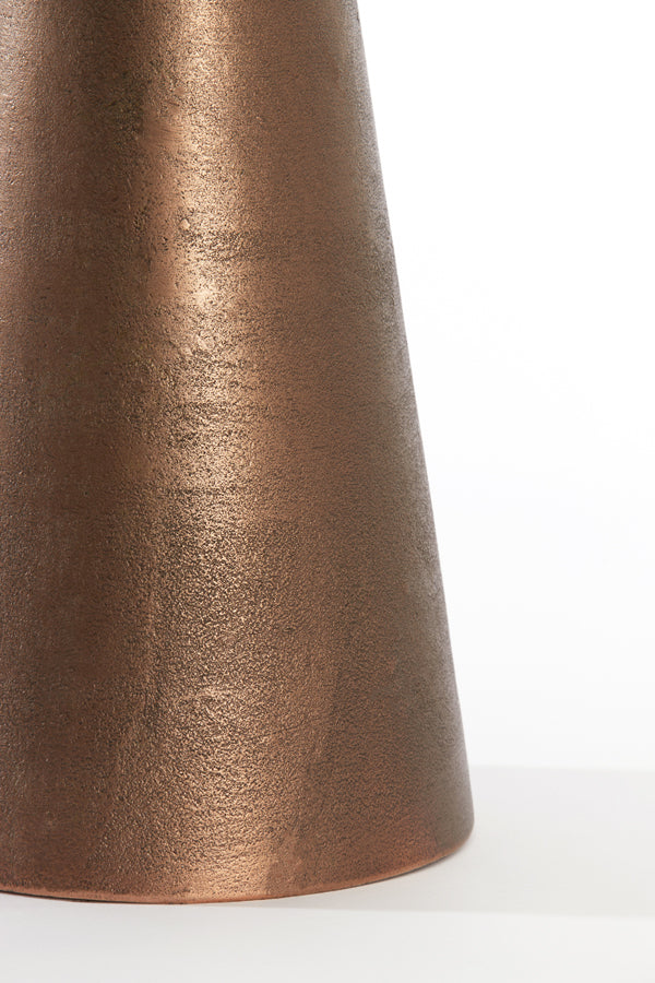 Side Table 36X51 Cm Ynez Travertine Brown + Copper